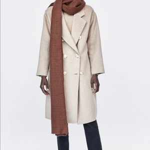 Zara double breasted coat SMALL